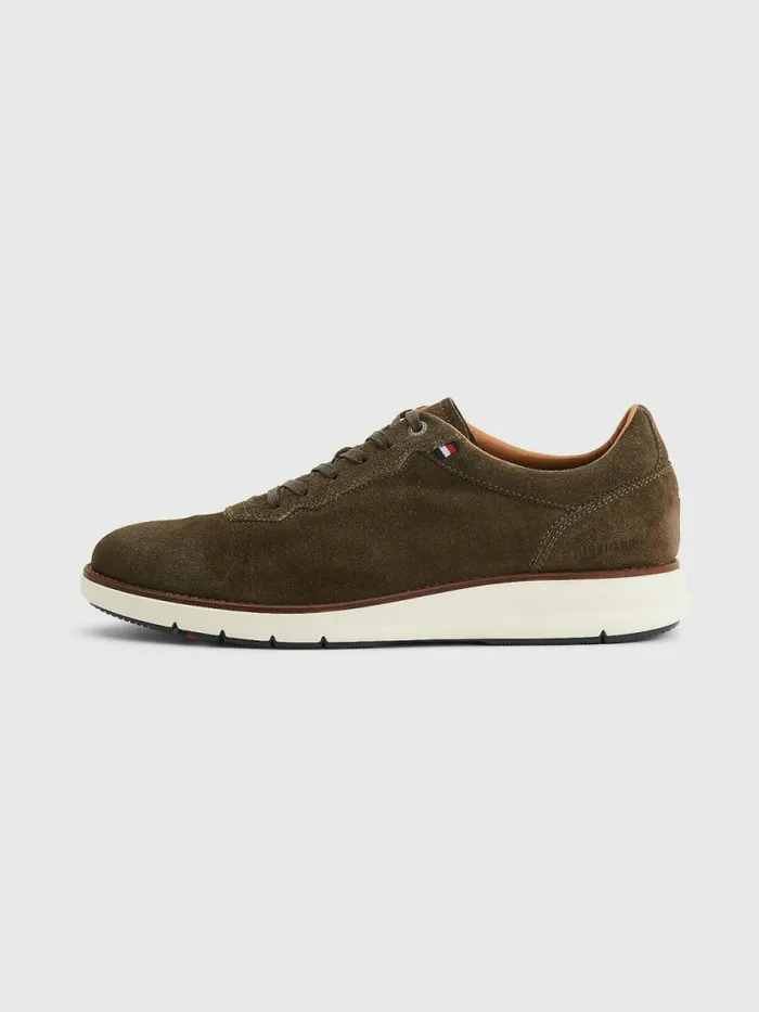 Tommy Hilfiger Premium Hybrid Suede Shoes Island Taupe Mens Casual Shoes Near Me