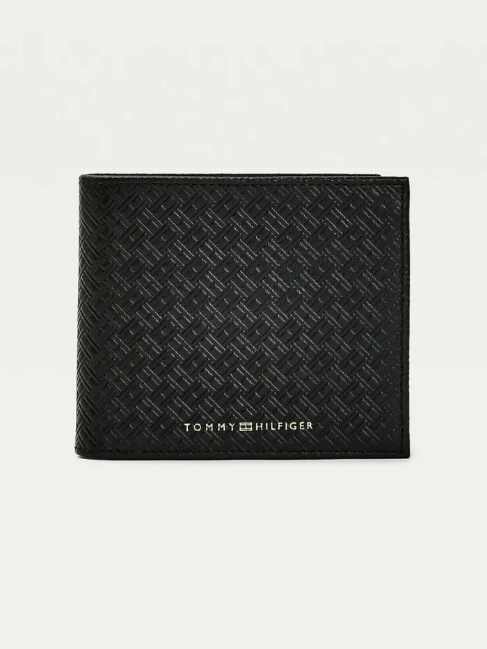 Tommy Hilfiger Premium Leather Embossed Wallet Black Flag Monogram Mens Wallets and Card Holders Popular Tommy Hilfiger Premium Leather Embossed Wallet Black Flag Monogram Mens Wallets and Card Holders Popular