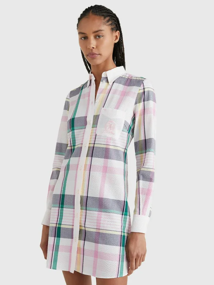 Tommy Hilfiger Prep Crest Check Shirt Dress Light Pastel Pink Womens Dresses and Jumpsuits Fashion Tommy Hilfiger Prep Crest Check Shirt Dress Light Pastel Pink Womens Dresses and Jumpsuits Fashion