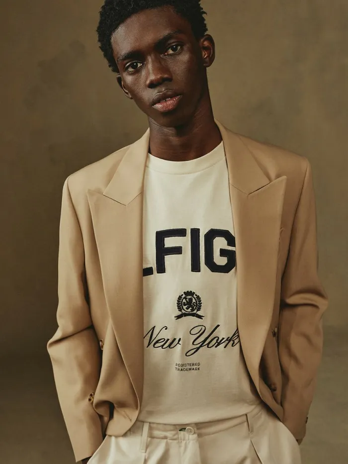 Tommy Hilfiger Prep Crest Embroidery Logo TShirt Classic Beige Mens TShirts Near Me