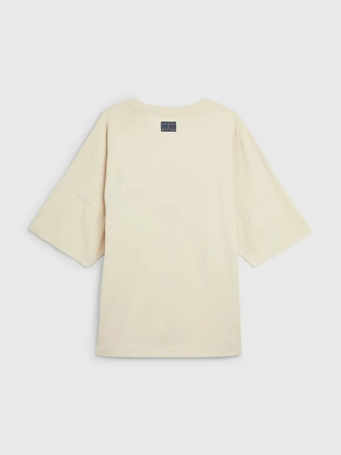 Tommy Hilfiger Prep Crest Embroidery Logo TShirt Classic Beige Mens TShirts Near Me