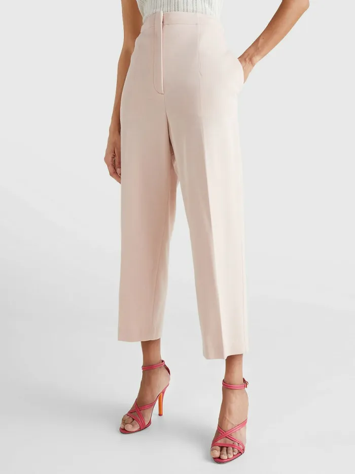 Tommy Hilfiger Prep Crest Tailored Ankle Trousers Whimsy Pink Womens Trousers