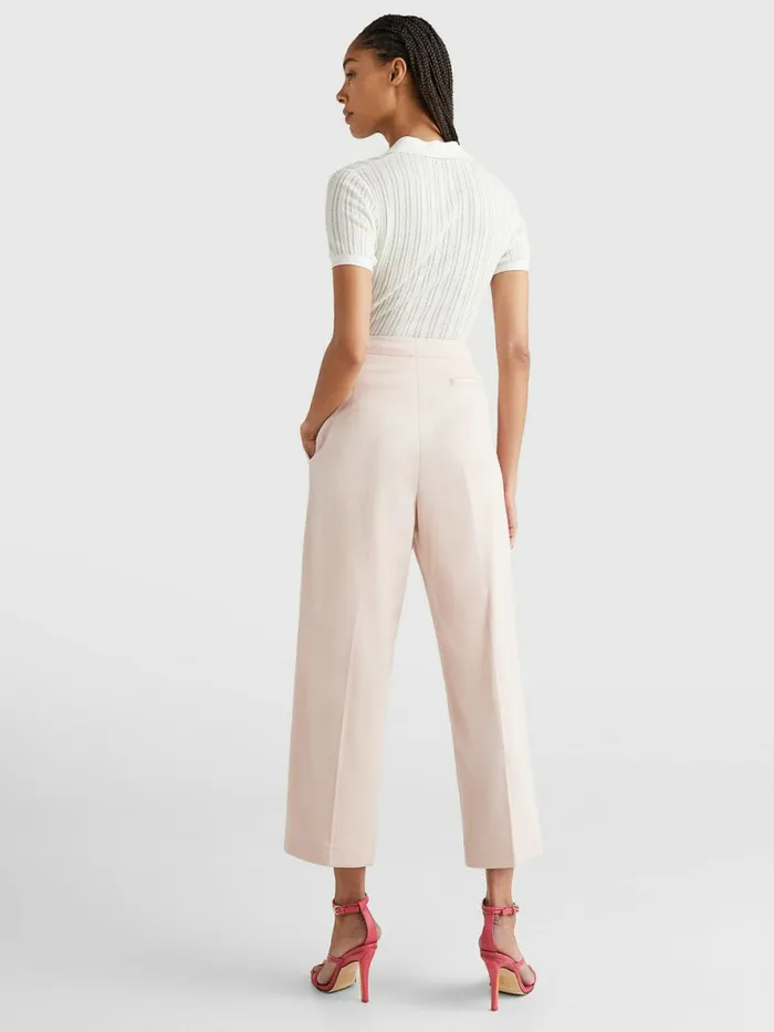 Tommy Hilfiger Prep Crest Tailored Ankle Trousers Whimsy Pink Womens Trousers