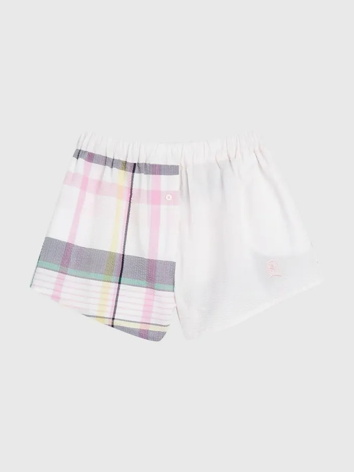 Tommy Hilfiger Prep Madras Check Crest Seersucker Shorts Light Pastel Pink Womens Shorts Near Me