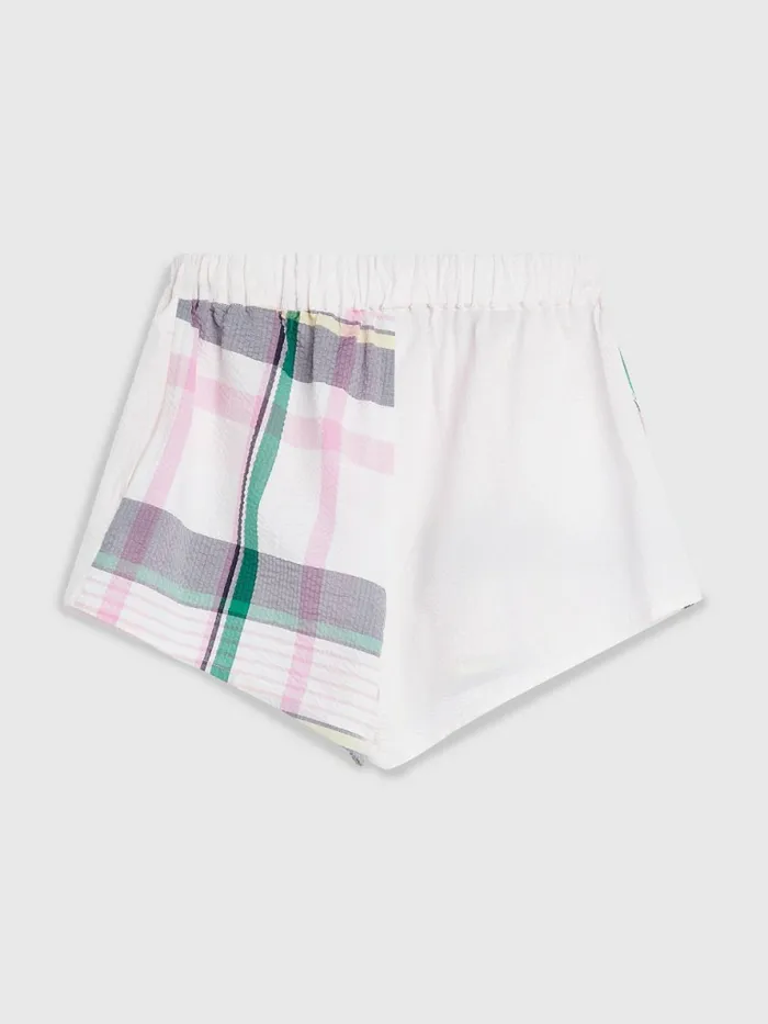 Tommy Hilfiger Prep Madras Check Crest Seersucker Shorts Light Pastel Pink Womens Shorts Near Me