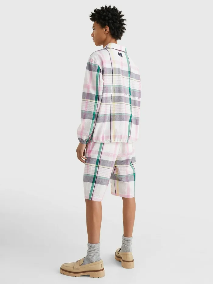 Tommy Hilfiger Prep Madras Check Popover Shirt Light Pastel Pink Mens Shirts On Sale