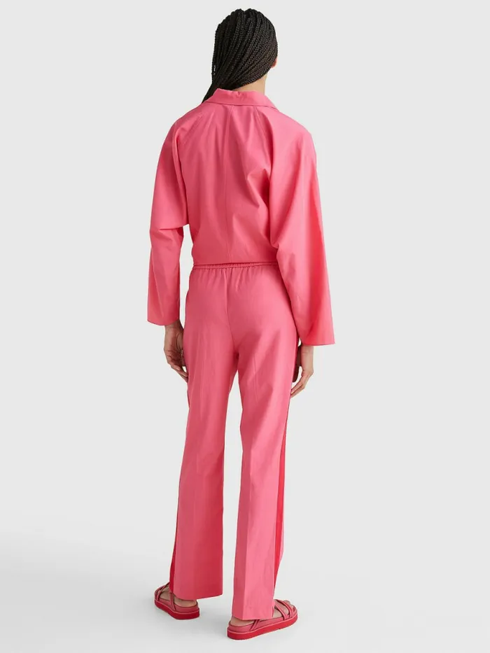 Tommy Hilfiger Prep Relaxed Side Stripe Trousers Pink Splendor Womens Trousers