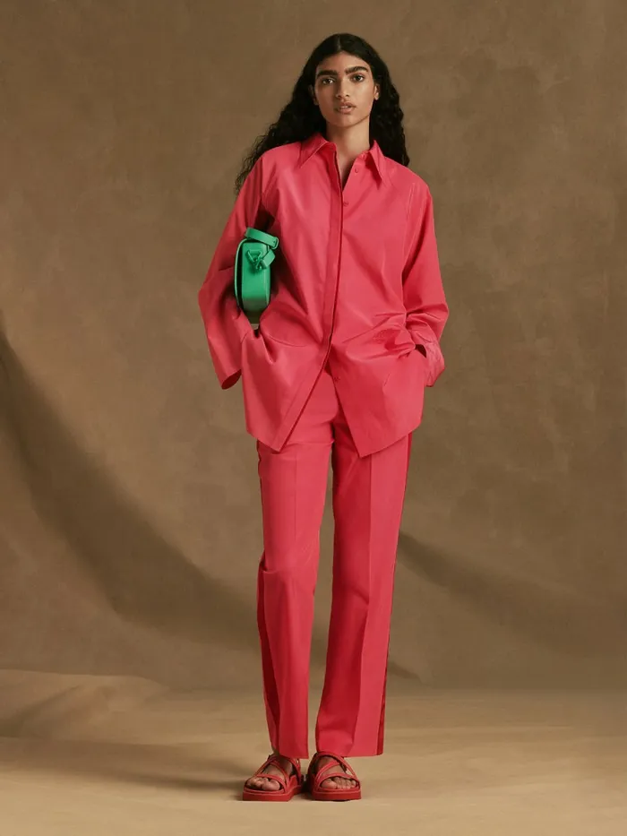 Tommy Hilfiger Prep Relaxed Side Stripe Trousers Pink Splendor Womens Trousers