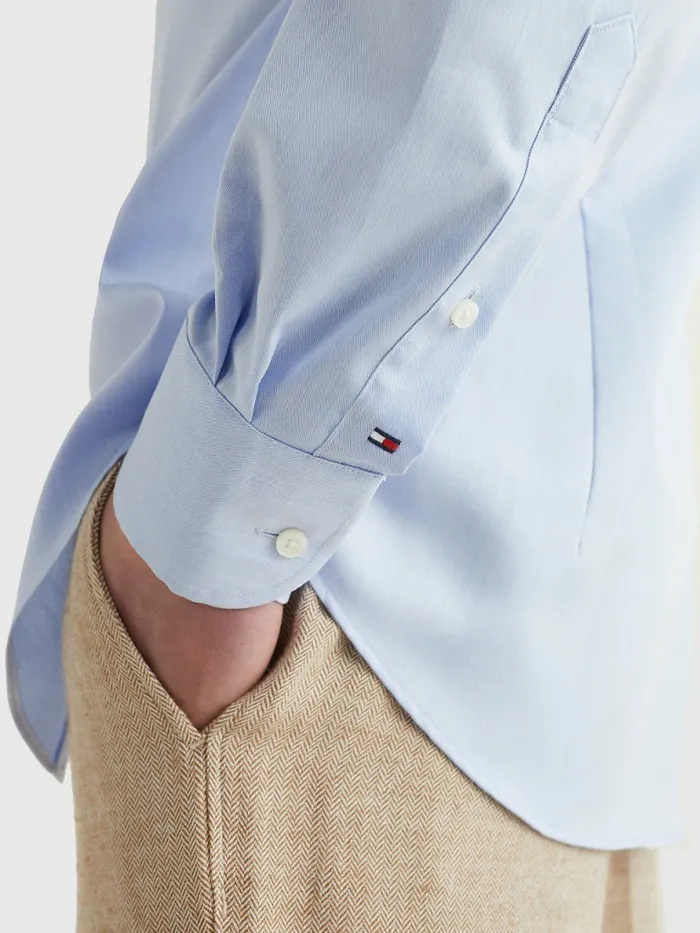 Tommy Hilfiger Pure Cotton Fitted Shirt Mens Essentials