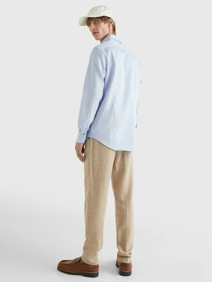 Tommy Hilfiger Pure Cotton Fitted Shirt Mens Essentials