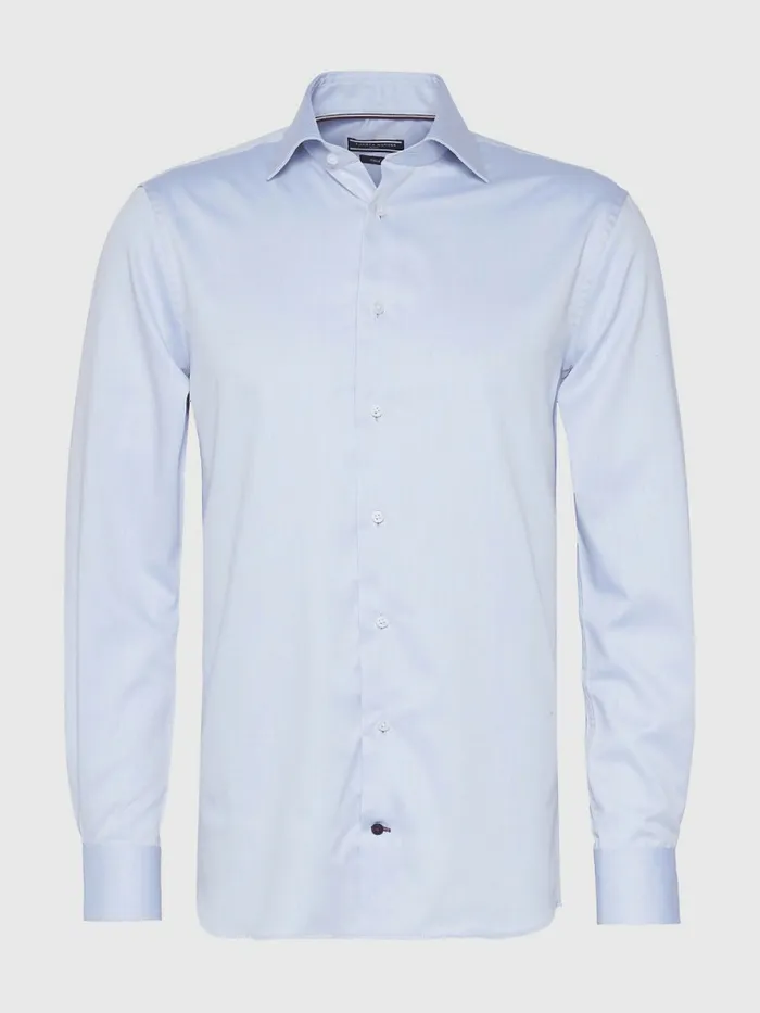 Tommy Hilfiger Pure Cotton Fitted Shirt Mens Essentials