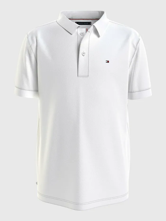 Tommy Hilfiger Pure Organic Cotton Polo White Boys TShirts and Polos Popular