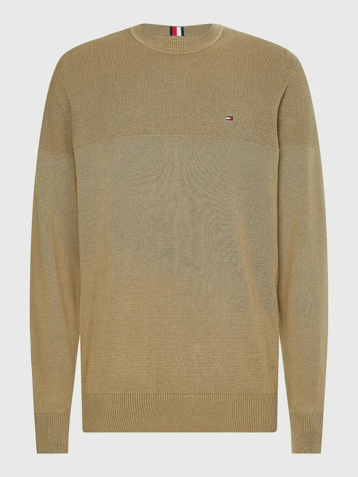 Tommy Hilfiger Pure Supima Cotton Flag Embroidery Jumper Woodridge Mens Knitwear Near Me