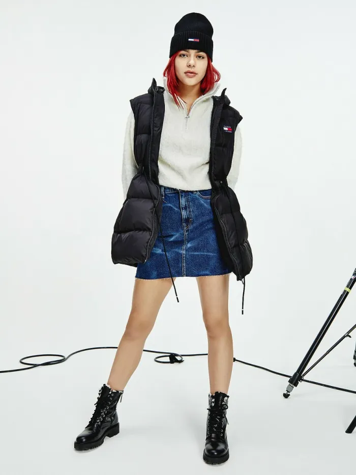 Tommy Hilfiger Recycled Convertible Vest Down Puffer Jacket Black Womens Coats and Jackets On Sale Tommy Hilfiger Recycled Convertible Vest Down Puffer Jacket Black Womens Coats and Jackets On Sale