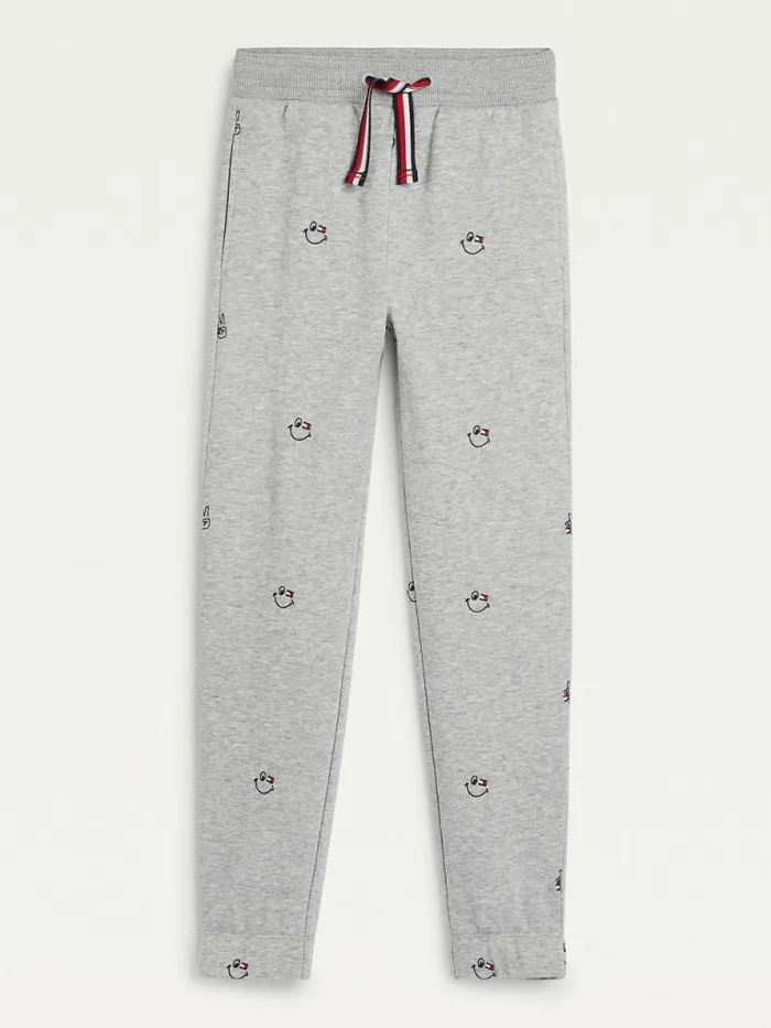 Tommy Hilfiger Recycled Embroidery Joggers Light Grey Heather Girls Trousers Shorts and Skirts Gift 4 You