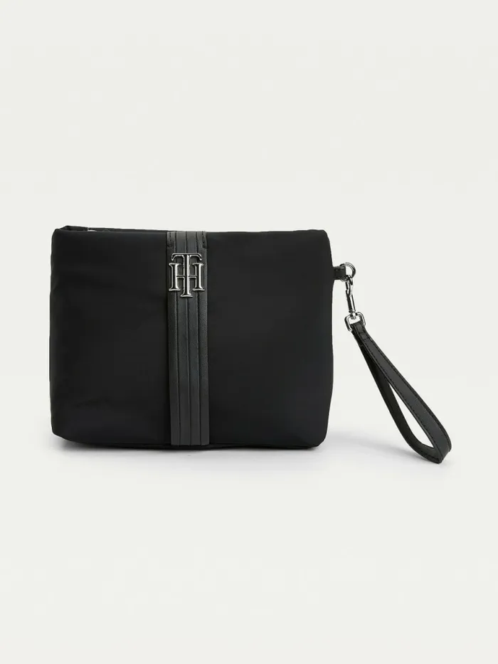 Tommy Hilfiger Recycled Monogram Washbag Black Womens Bags Sale