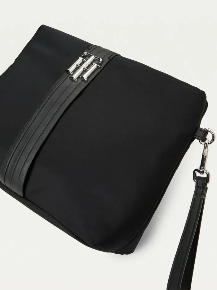 Tommy Hilfiger Recycled Monogram Washbag Black Womens Bags Sale