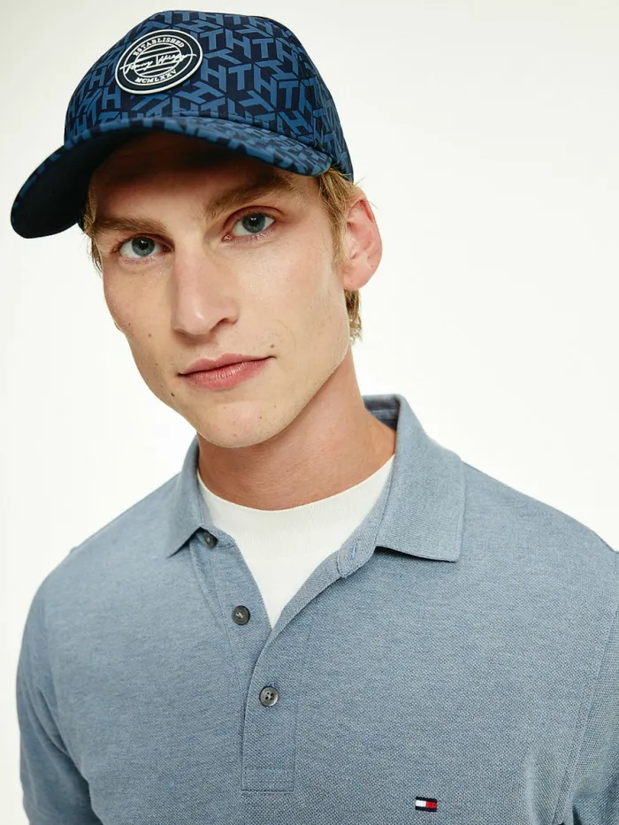 Tommy Hilfiger Recycled Signature Logo Cap Tommy Navy Mens Hats and Scarves On Sale