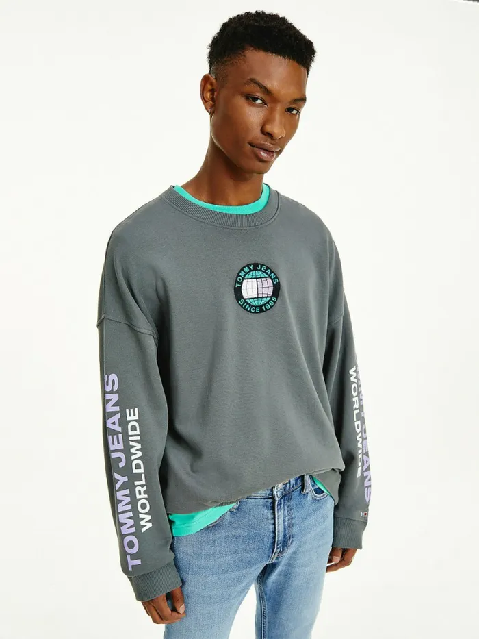 Tommy Hilfiger Recycled Unity Sweatshirt Downtown Grey Mens Sweatshirts and Hoodies Casaul Tommy Hilfiger Recycled Unity Sweatshirt Downtown Grey Mens Sweatshirts and Hoodies Casaul