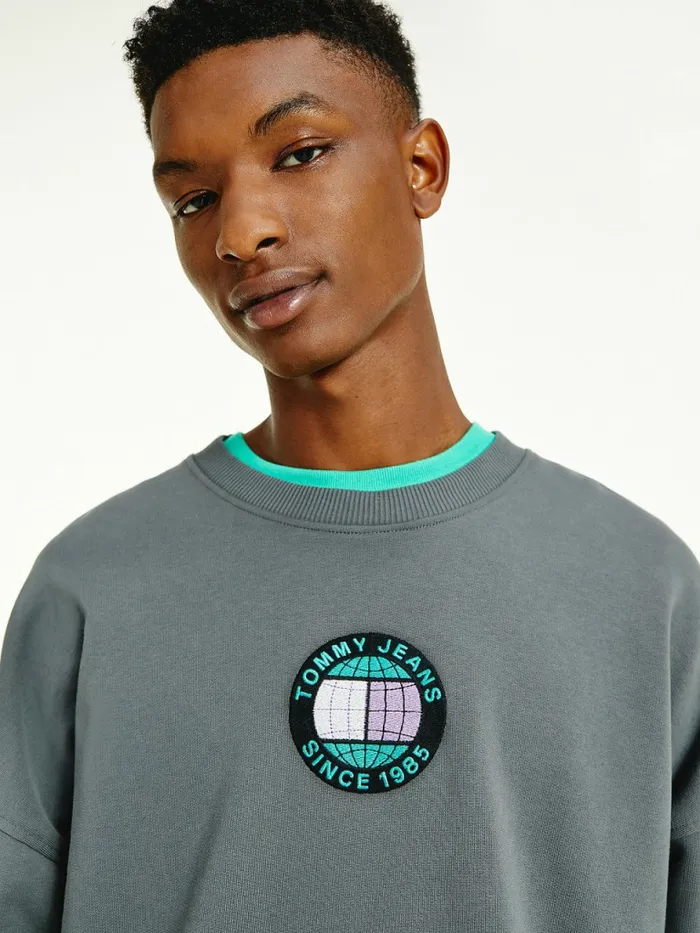 Tommy Hilfiger Recycled Unity Sweatshirt Downtown Grey Mens Sweatshirts and Hoodies Casaul