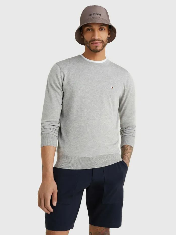 Tommy Hilfiger Regular Fit Crew Neck Jumper Cloud Htr Mens Knitwear Gift 4 You Tommy Hilfiger Regular Fit Crew Neck Jumper Cloud Htr Mens Knitwear Gift 4 You