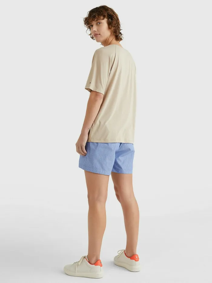 Tommy Hilfiger Relaxed Burnout Logo TShirt Beige Womens TShirts Sale