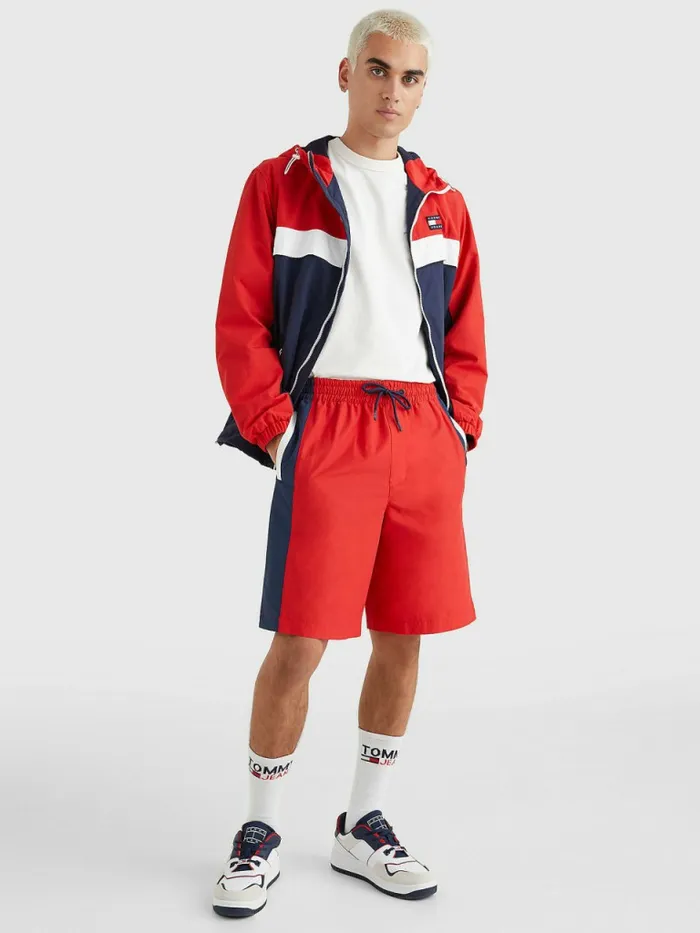 Tommy Hilfiger Relaxed Fit Basketball Shorts Deep CrimsonMulti Mens Shorts Cheap On Sale