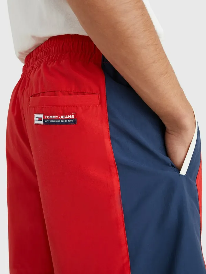 Tommy Hilfiger Relaxed Fit Basketball Shorts Deep CrimsonMulti Mens Shorts Cheap On Sale