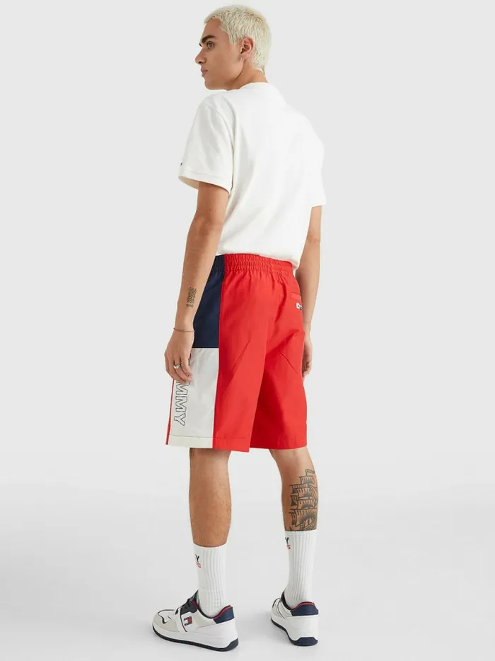 Tommy Hilfiger Relaxed Fit Basketball Shorts Deep CrimsonMulti Mens Shorts Cheap On Sale