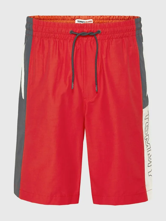 Tommy Hilfiger Relaxed Fit Basketball Shorts Deep CrimsonMulti Mens Shorts Cheap On Sale