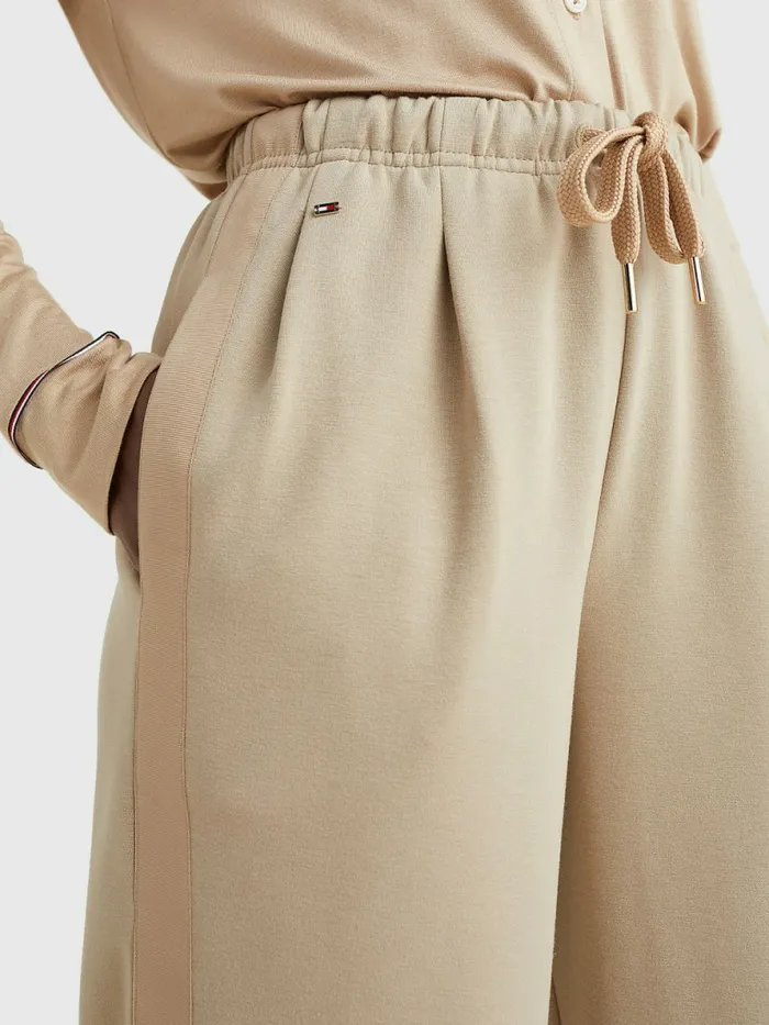 Tommy Hilfiger Relaxed Fit Drawstring Trousers Beige Womens CoOrds
