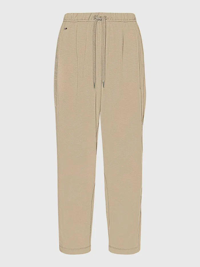 Tommy Hilfiger Relaxed Fit Drawstring Trousers Beige Womens CoOrds