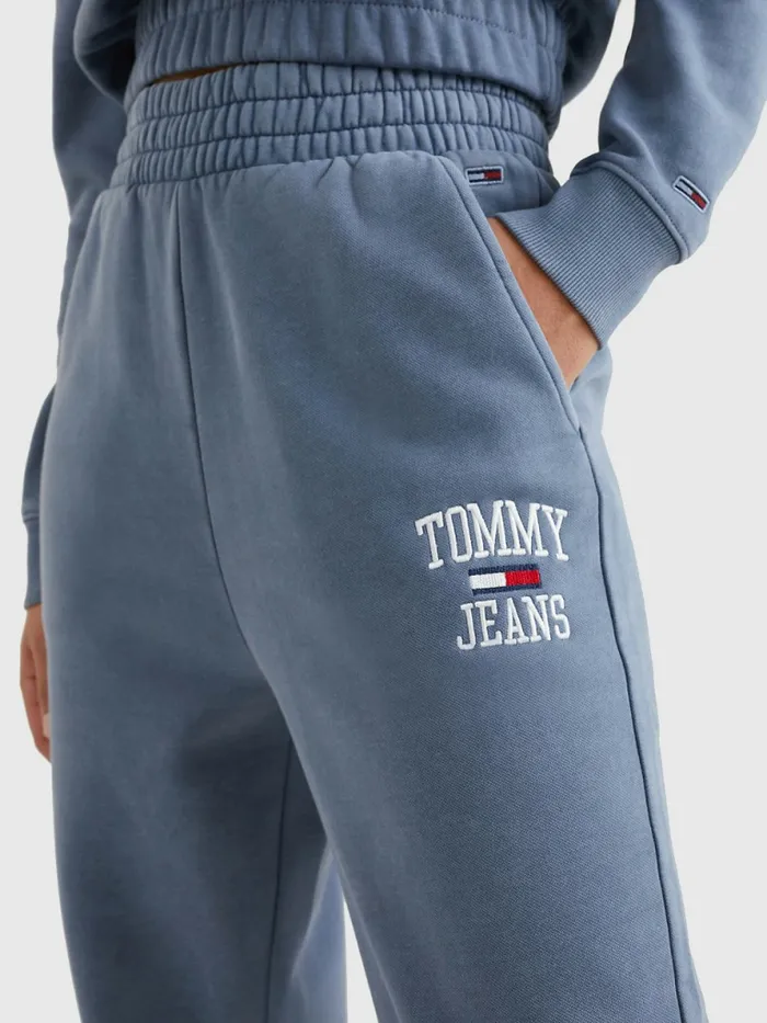 Tommy Hilfiger Relaxed Fit Logo Joggers Lavender Grey Womens Trousers