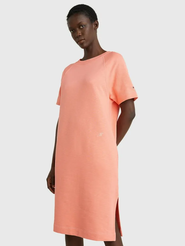 Tommy Hilfiger Relaxed Fit Midi Dress Coral Blossom Womens Dresses and Jumpsuits Casaul Tommy Hilfiger Relaxed Fit Midi Dress Coral Blossom Womens Dresses and Jumpsuits Casaul