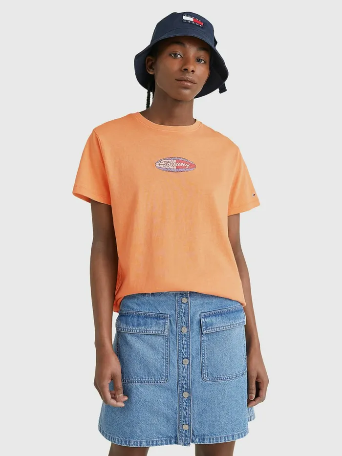 Tommy Hilfiger Relaxed Fit Surf Logo TShirt Faded Sun Womens TShirts Gift Ideas Tommy Hilfiger Relaxed Fit Surf Logo TShirt Faded Sun Womens TShirts Gift Ideas