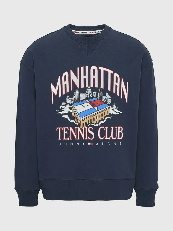 Tommy Hilfiger Relaxed Logo Sweatshirt Twilight Navy Mens Sweatshirts and Hoodies Gift 4 You