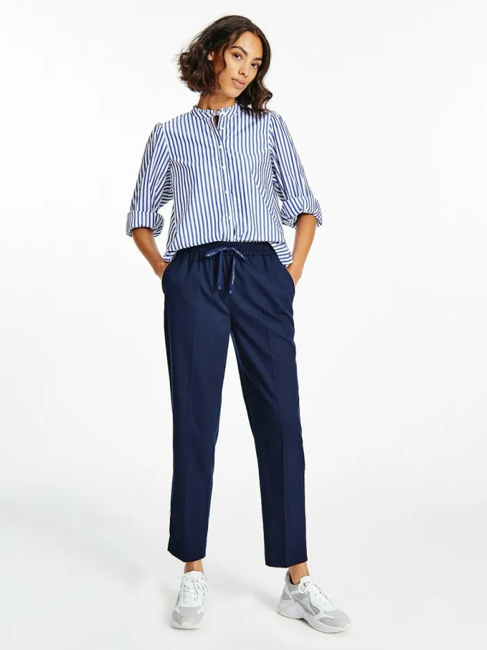 Tommy Hilfiger Relaxed Tapered PullOn Trousers Desert Sky Womens Trousers