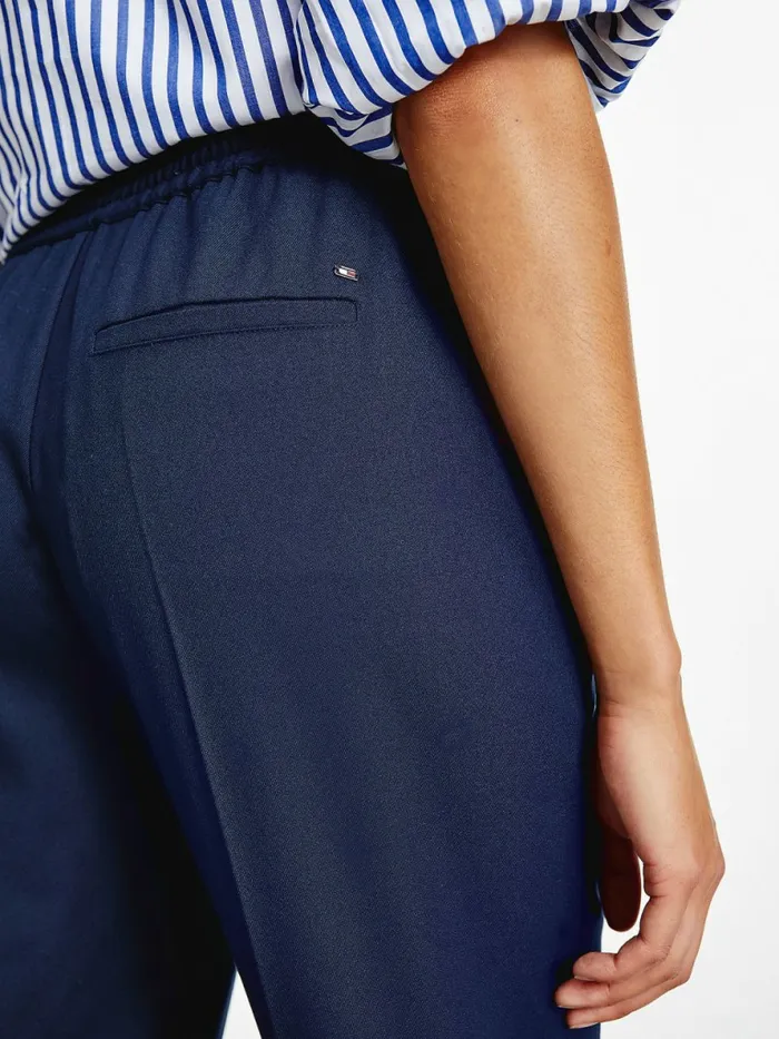 Tommy Hilfiger Relaxed Tapered PullOn Trousers Desert Sky Womens Trousers