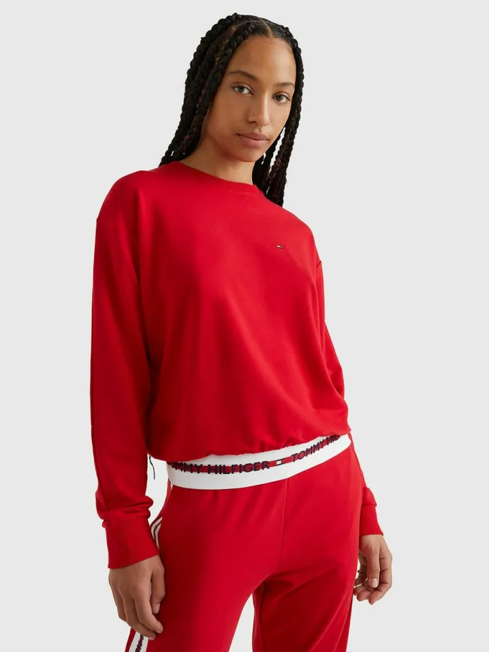 Tommy Hilfiger Repeat Logo Sweatshirt Primary Red Womens Sweatshirts and Hoodies Fashion Tommy Hilfiger Repeat Logo Sweatshirt Primary Red Womens Sweatshirts and Hoodies Fashion
