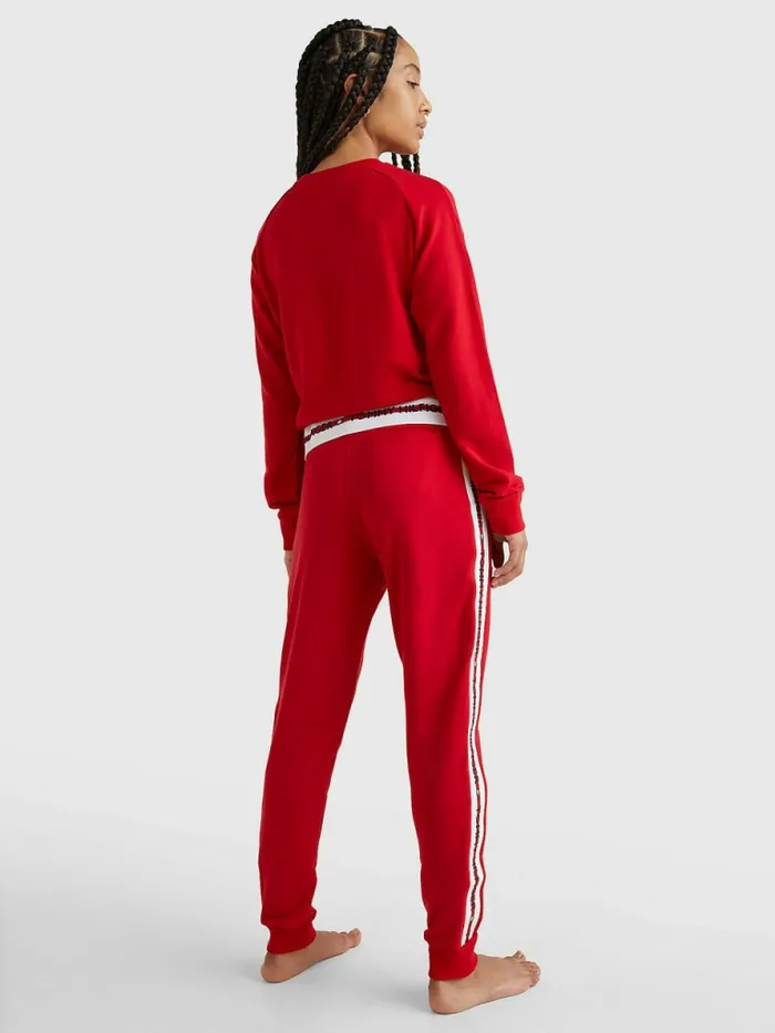 Tommy Hilfiger Repeat Logo Sweatshirt Primary Red Womens Sweatshirts and Hoodies Fashion