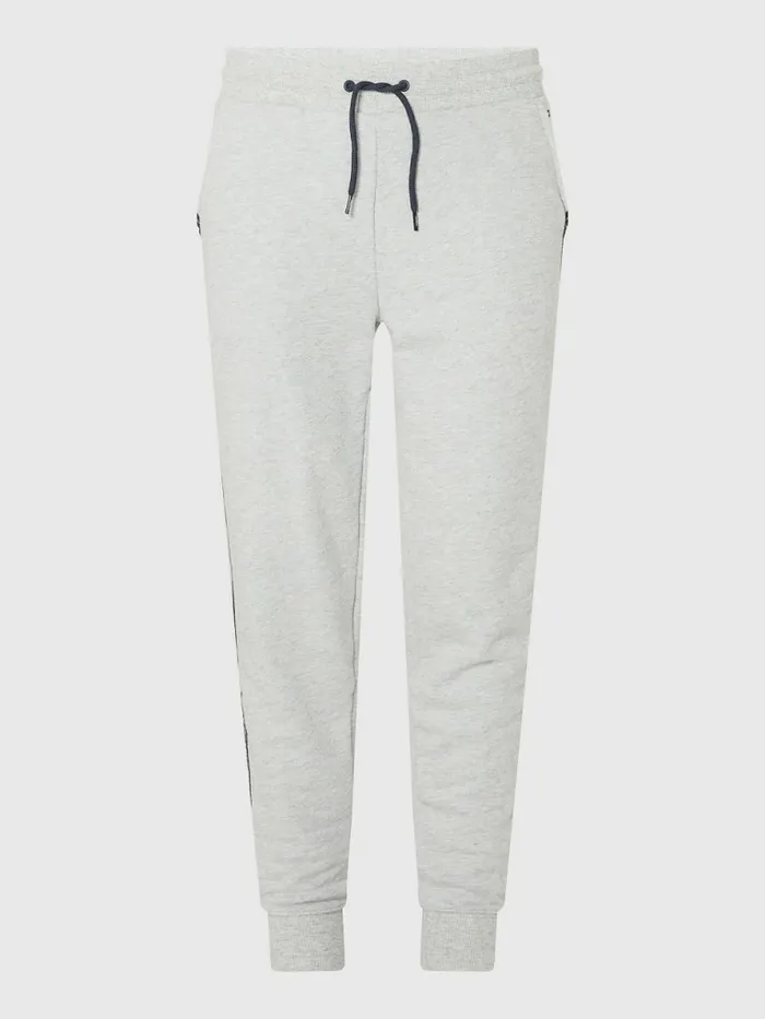 Tommy Hilfiger Repeat Logo Tape Joggers Grey Heather Mens Trousers