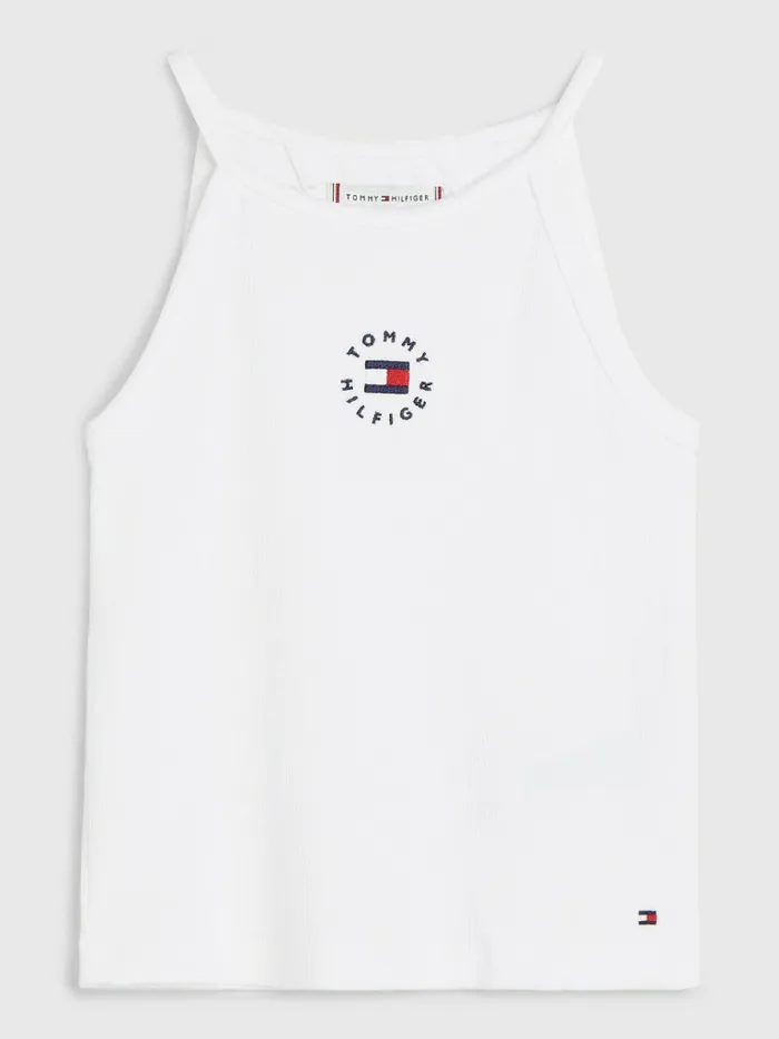 Tommy Hilfiger RibKnit Tank Top White Girls Tops and TShirts Near Me