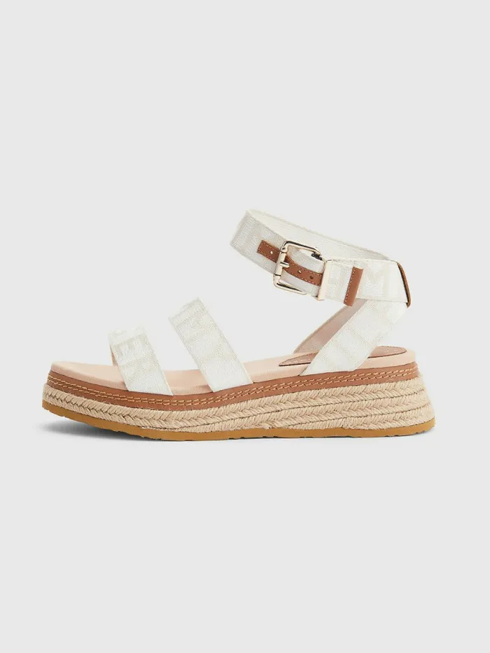 Tommy Hilfiger Rope Wedge Heel Sandals Ecru Womens Sandals Gift 4 You