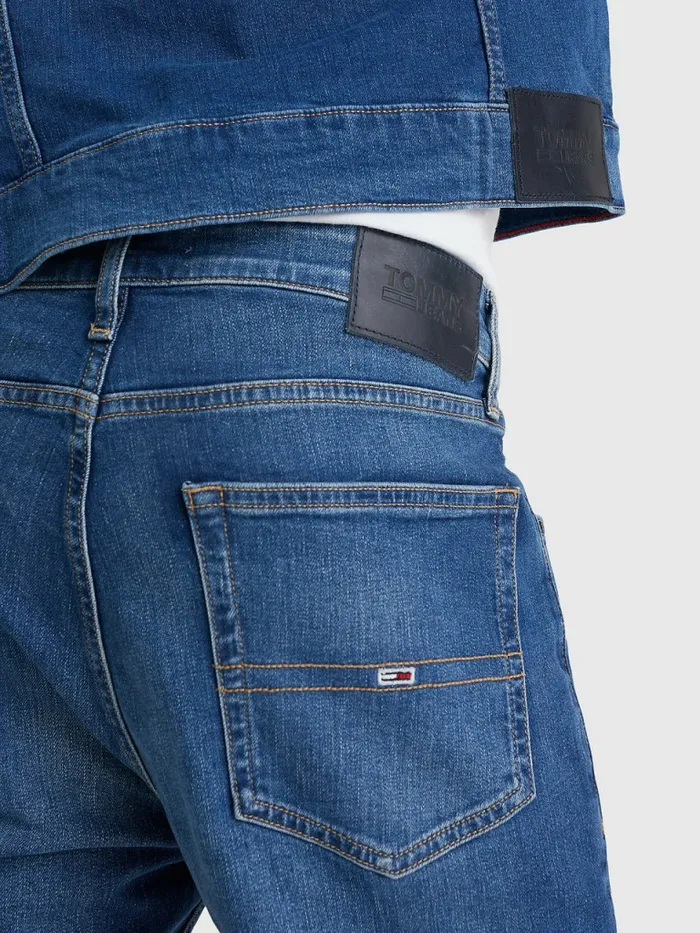 Tommy Hilfiger Ryan Straight Relaxed Fit Faded Jeans Wilson Mid Blue Stretch Mens Essentials Popular