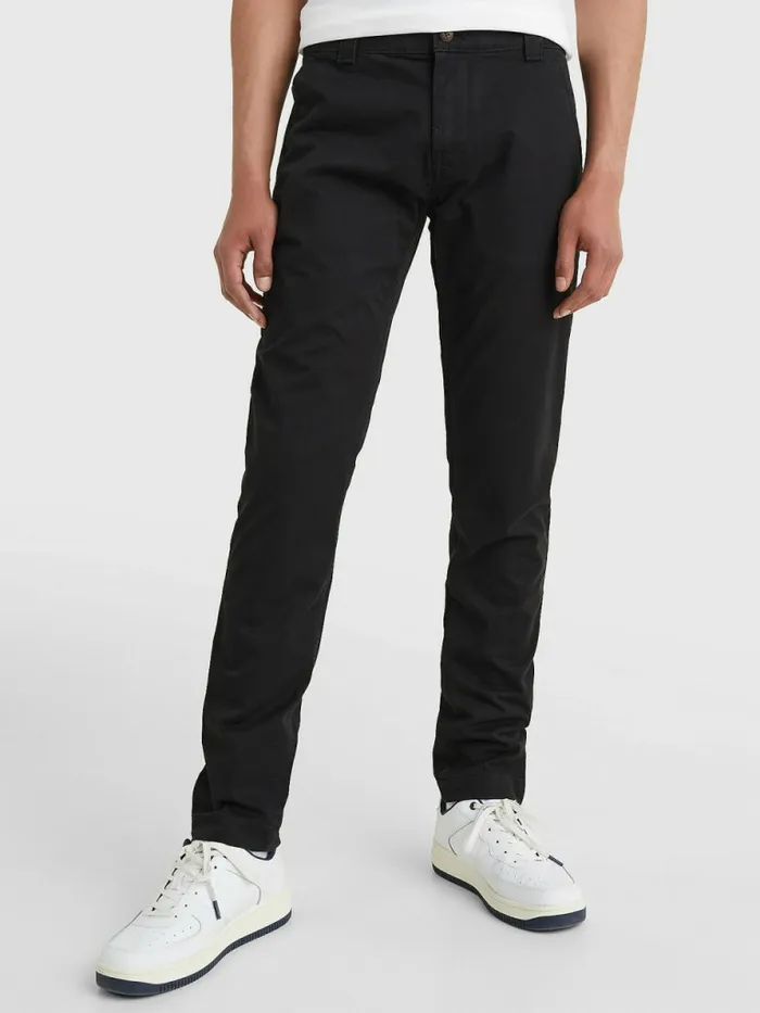 Tommy Hilfiger Scanton Slim Fit Chinos Black Mens Trousers