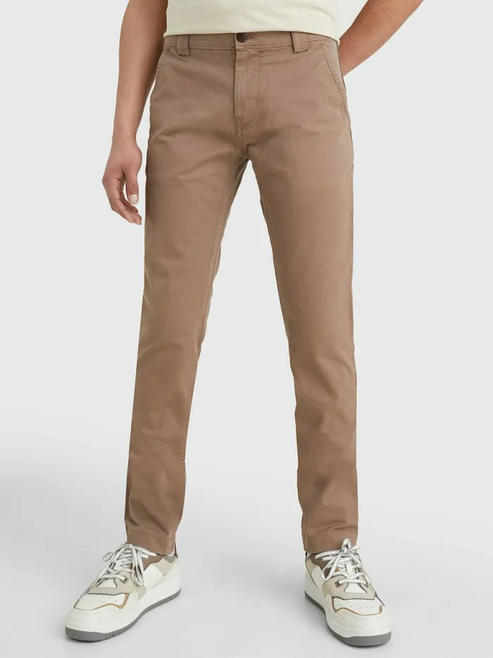 Tommy Hilfiger Scanton Slim Fit Chinos Cool Earth Mens Trousers