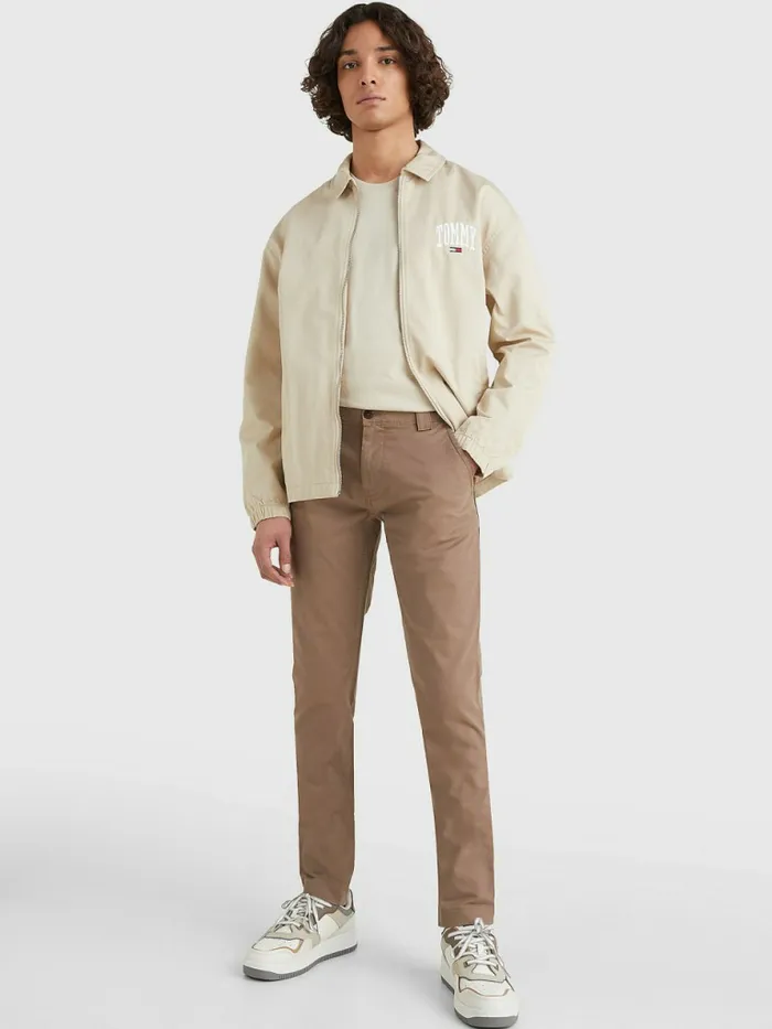 Tommy Hilfiger Scanton Slim Fit Chinos Cool Earth Mens Trousers