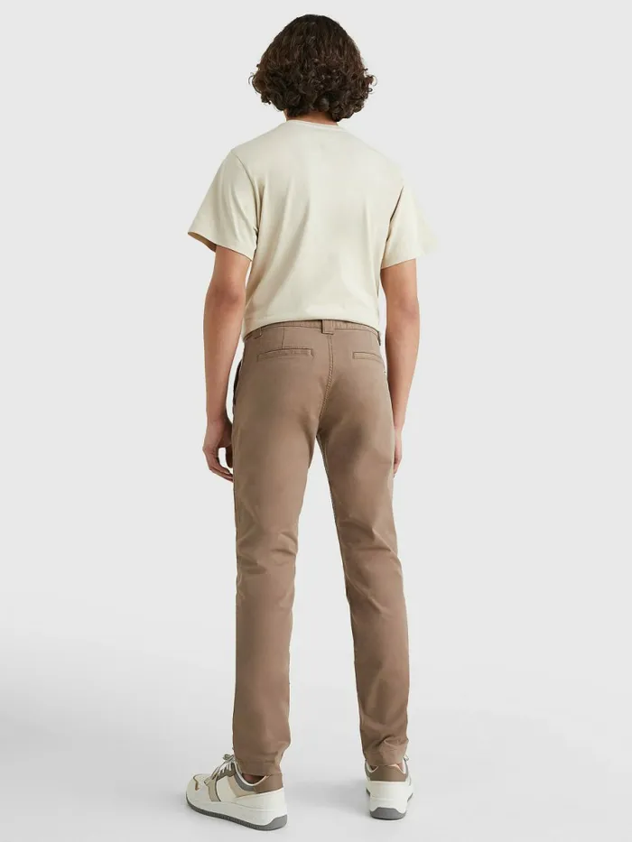 Tommy Hilfiger Scanton Slim Fit Chinos Cool Earth Mens Trousers