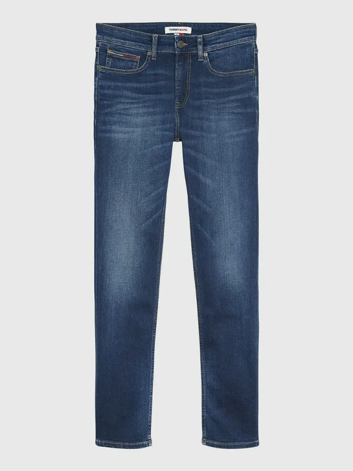 Tommy Hilfiger Scanton Slim Fit Faded Jeans Aspen Dark Blue Stretch Mens Jeans Fashion