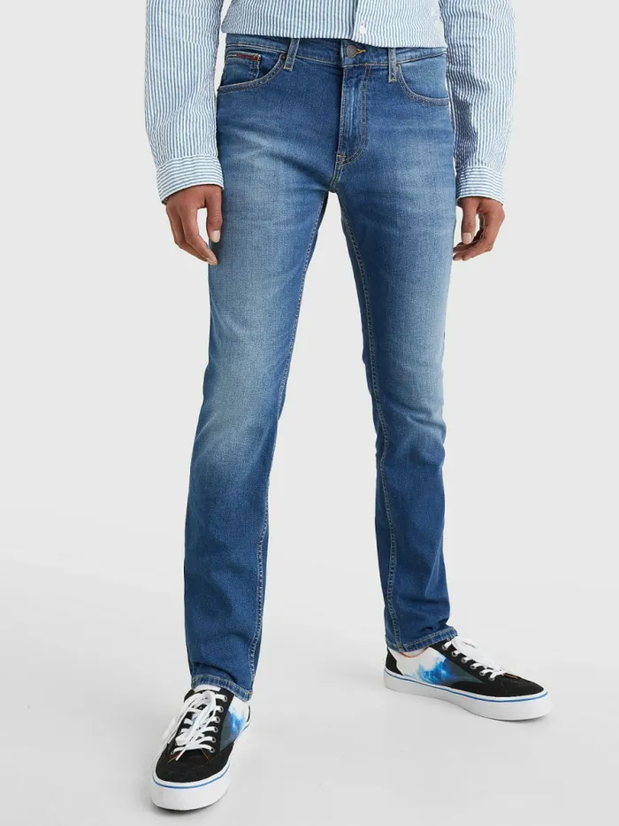 Tommy Hilfiger Scanton Slim Fit Faded Jeans Wilson Mid Blue Stretch Mens Essentials On Sale Tommy Hilfiger Scanton Slim Fit Faded Jeans Wilson Mid Blue Stretch Mens Essentials On Sale